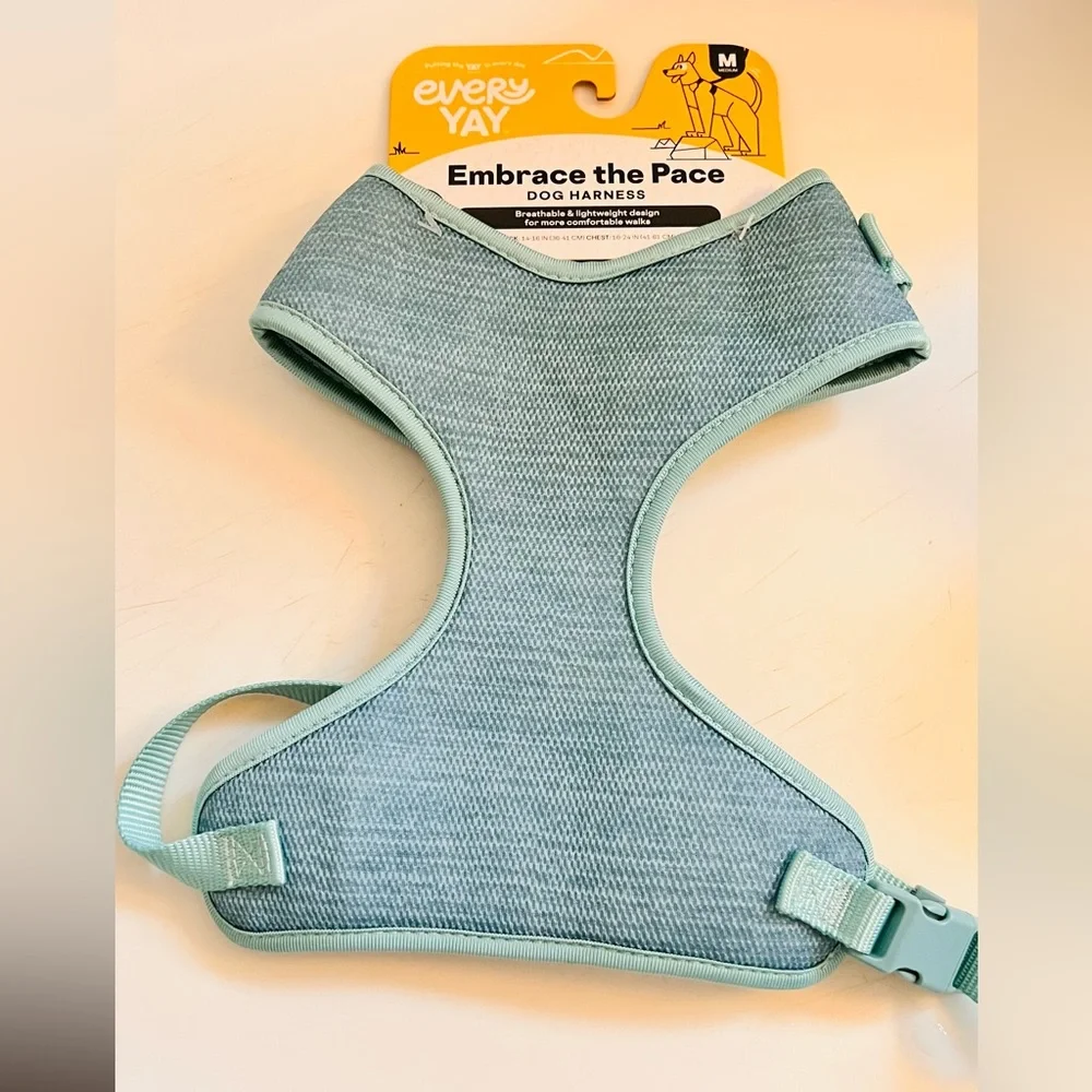 EVERY YAY Padded Mesh No Pull Turquoise Teal Blue Dog Harness 🐶 LARGE 🐶 NWT